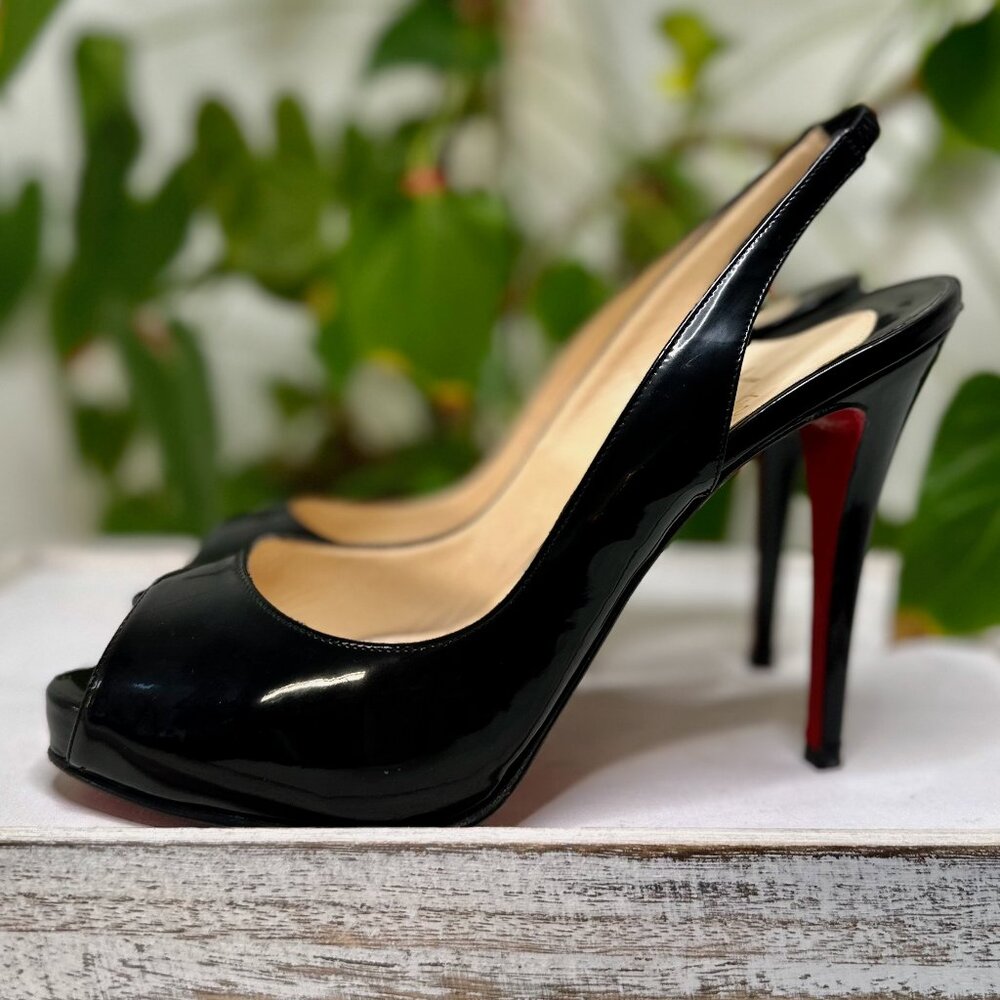 Christian Louboutin Women’s Black Slingback Heels